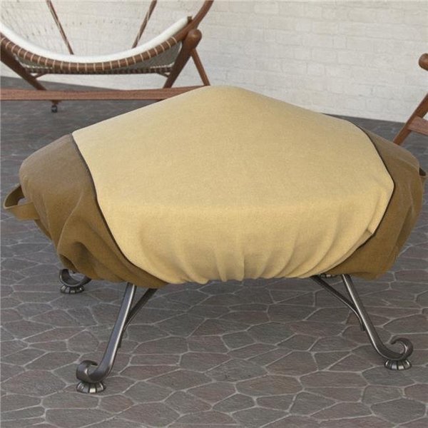 Dura Covers Dura Covers LRFP5505 Fade Proof Two Tone 60 in. Heavy Duty Durable & Water Resistant Round Fire Pit Cover; Large LRFP5505